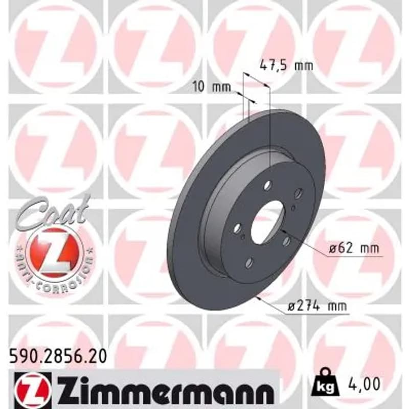 ZIMMERMANN stabdžių diskas 590.2856.20