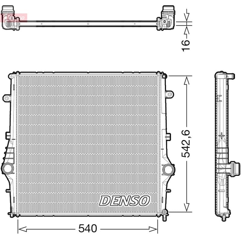 DENSO radiatorius, variklio aušinimas DRM01008