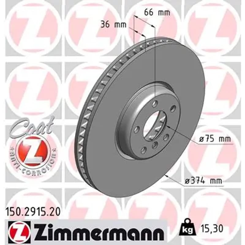 ZIMMERMANN stabdžių diskas 150.2915.20
