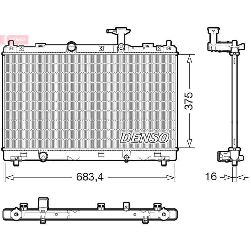 DENSO radiatorius, variklio aušinimas DRM47038