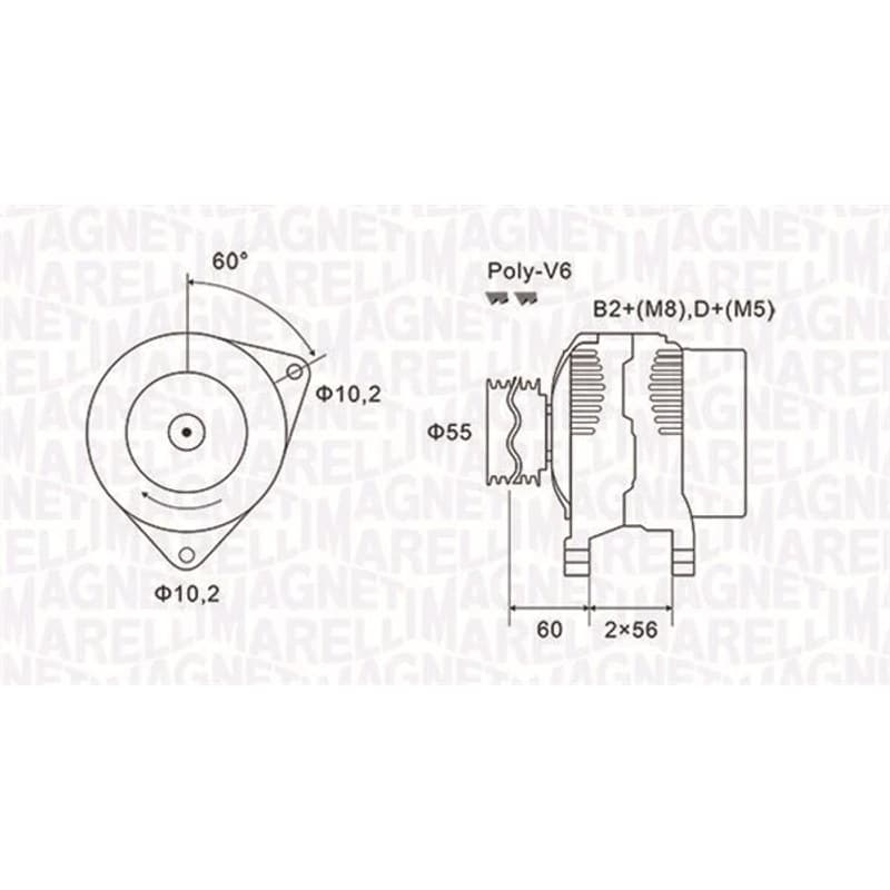 MAGNETIMARELLI kintamosios srovės generatorius 063731577010