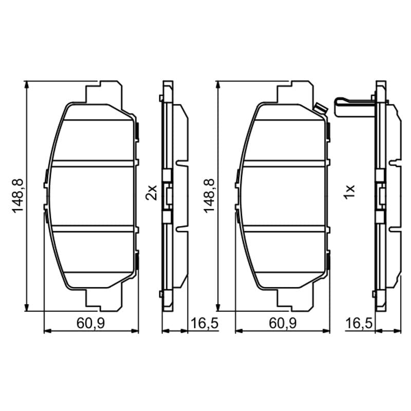 BOSCH 0 986 494 773 stabdžių trinkelių rinkinys, diskinis stabdys