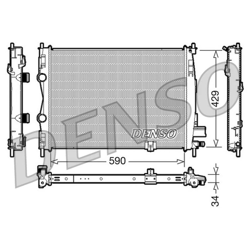 DENSO radiatorius, variklio aušinimas DRM46018