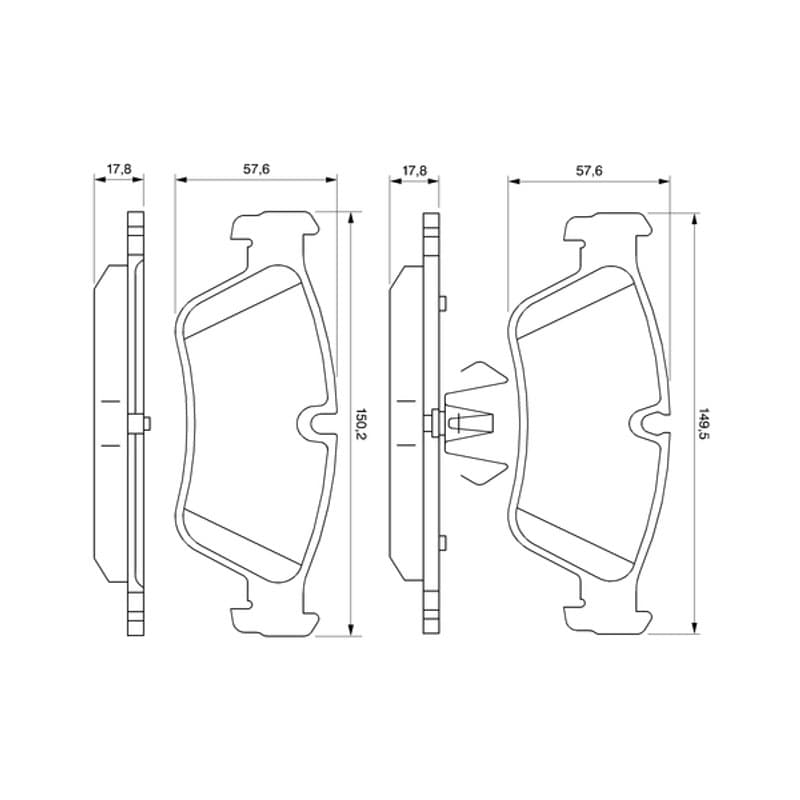 BOSCH 0 986 494 096 stabdžių trinkelių rinkinys, diskinis stabdys