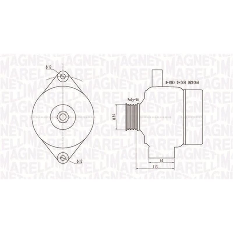 MAGNETIMARELLI kintamosios srovės generatorius 063731952010