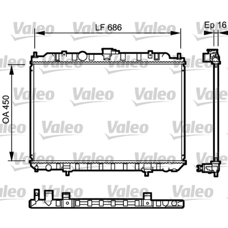 VALEO radiatorius, variklio aušinimas 735063