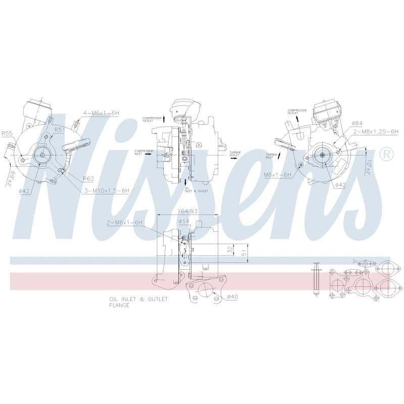 NISSENS kompresorius, įkrovimo sistema 93056