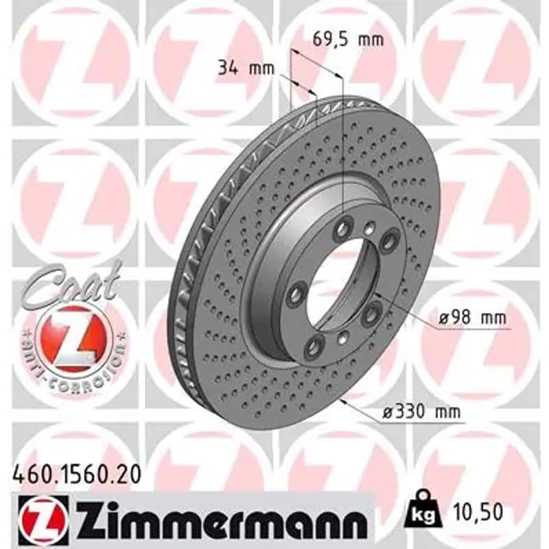 ZIMMERMANN stabdžių diskas 460.1560.20