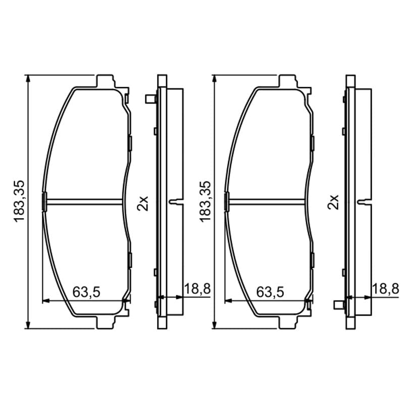 BOSCH 0 986 494 769 stabdžių trinkelių rinkinys, diskinis stabdys