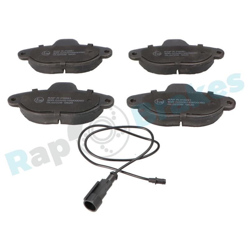RAPBRAKES stabdžių trinkelių rinkinys, diskinis stabdys R-P0091