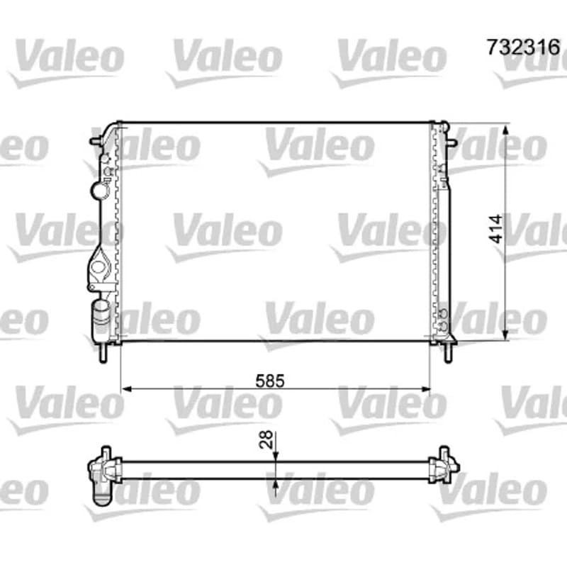 VALEO radiatorius, variklio aušinimas 732316