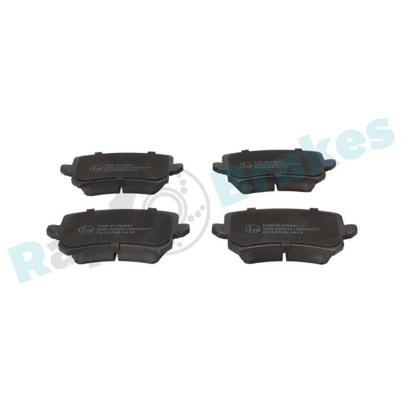 RAPBRAKES stabdžių trinkelių rinkinys, diskinis stabdys R-P0641