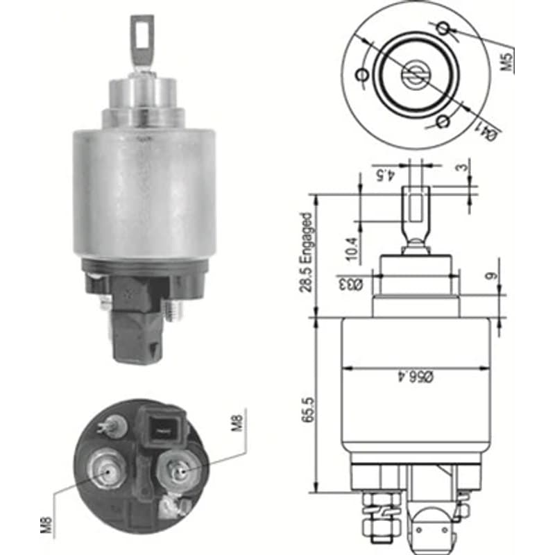 MAGNETIMARELLI solenoidinis jungiklis, starteris 940113050343