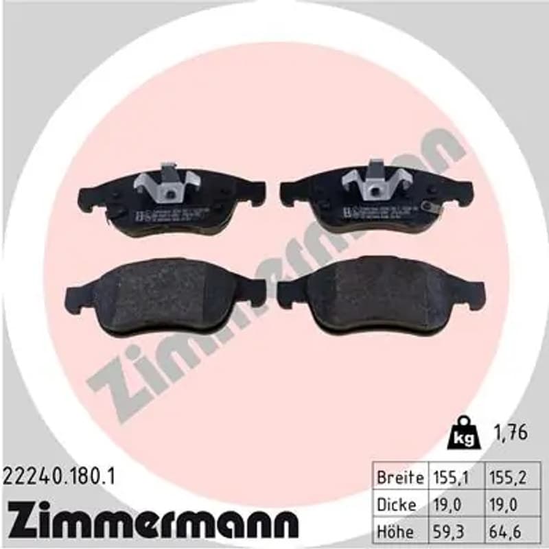 ZIMMERMANN Būgnai ir trinkelės 22240.180.1