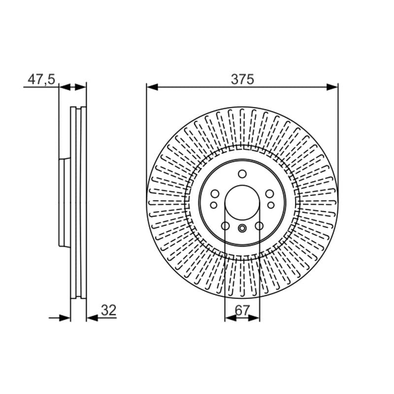 BOSCH 0 986 479 A26 stabdžių diskas
