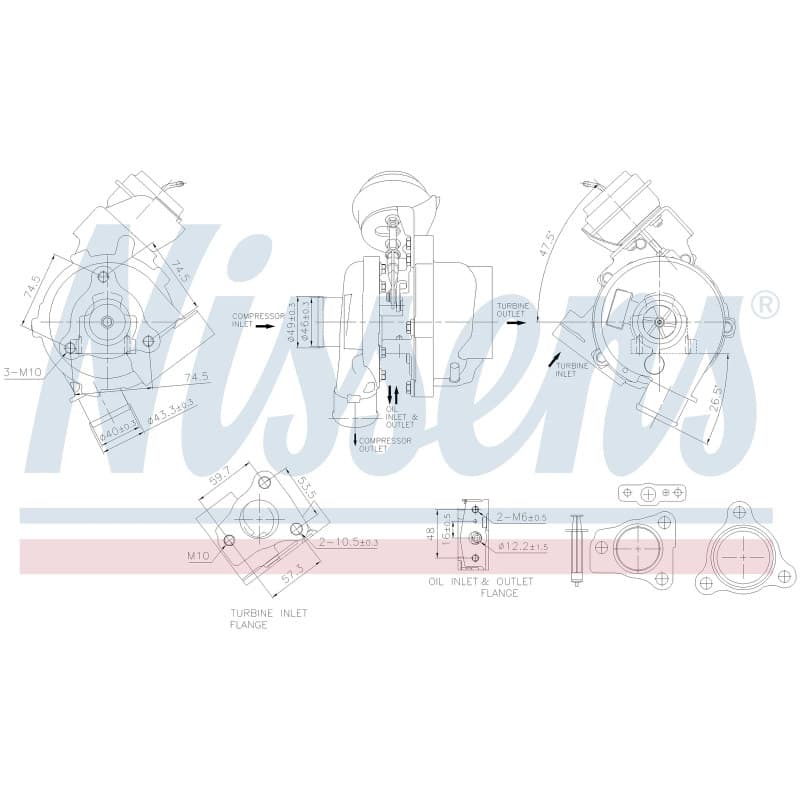 NISSENS kompresorius, įkrovimo sistema 93497