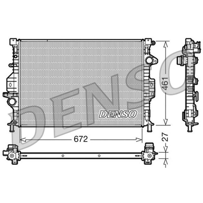 DENSO radiatorius, variklio aušinimas DRM10069