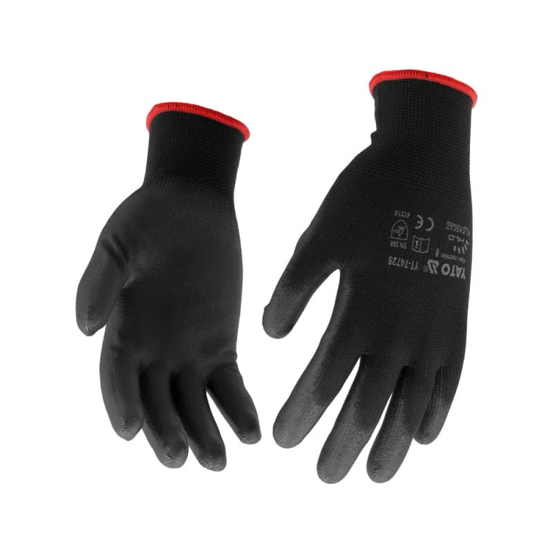YATO Darbo pirštinės, nailoninės, juodos, 10'' YT-7473