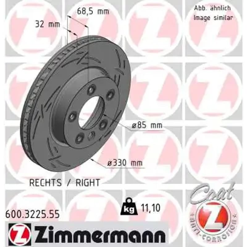 ZIMMERMANN stabdžių diskas 600.3225.55