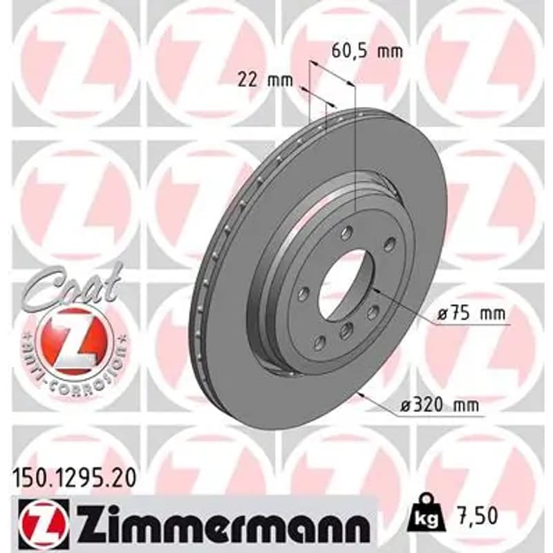 ZIMMERMANN stabdžių diskas 150.1295.20