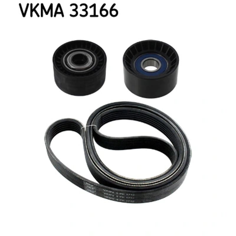 SKF VKMA 33166 V formos rumbuotas diržas, komplektas