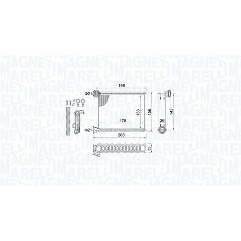 MAGNETIMARELLI šilumokaitis, salono šildymas 350218459000