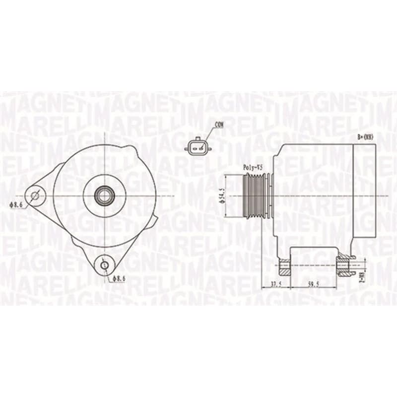 MAGNETIMARELLI kintamosios srovės generatorius 063731860010