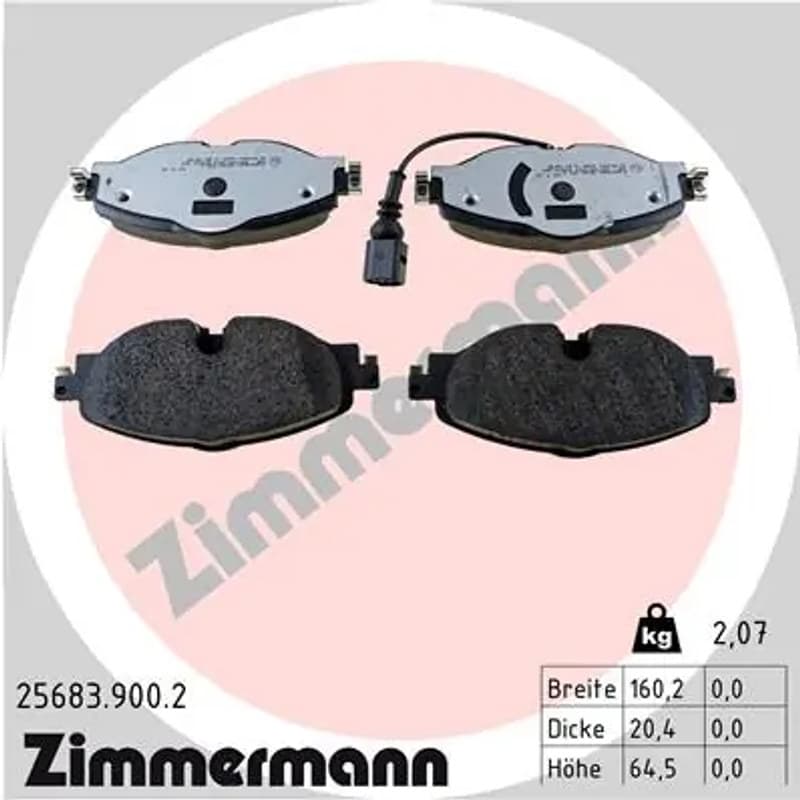 ZIMMERMANN stabdžių trinkelių rinkinys, diskinis stabdys 25683.900.2