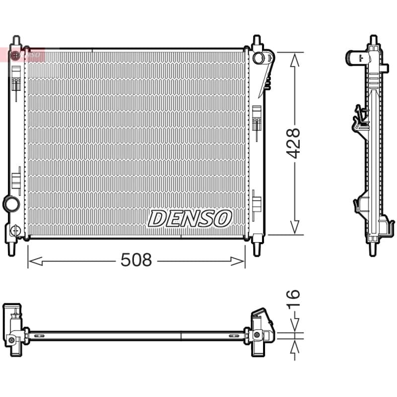 DENSO radiatorius, variklio aušinimas DRM46075