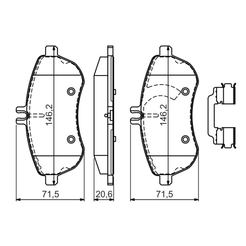 BOSCH 0 986 494 667 stabdžių trinkelių rinkinys, diskinis stabdys