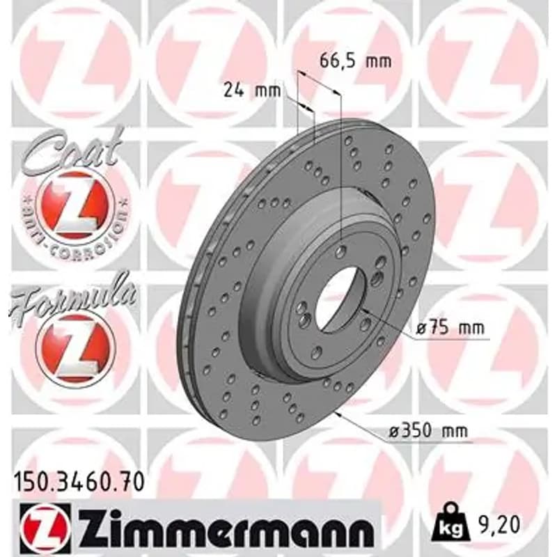 ZIMMERMANN stabdžių diskas 150.3460.70