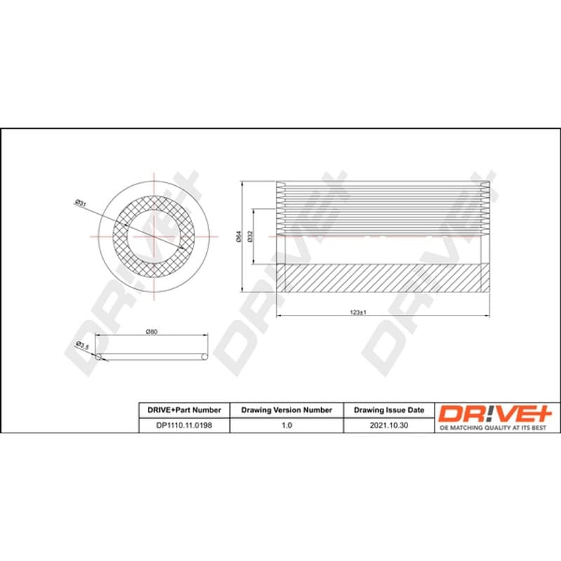 DRVE alyvos filtras DP1110.11.0198
