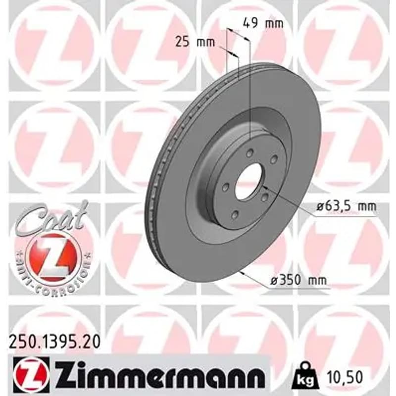 ZIMMERMANN stabdžių diskas 250.1395.20