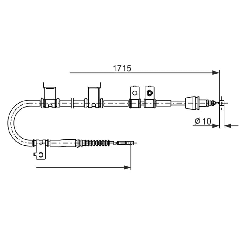 BOSCH 1 987 482 907 trosas, stovėjimo stabdys