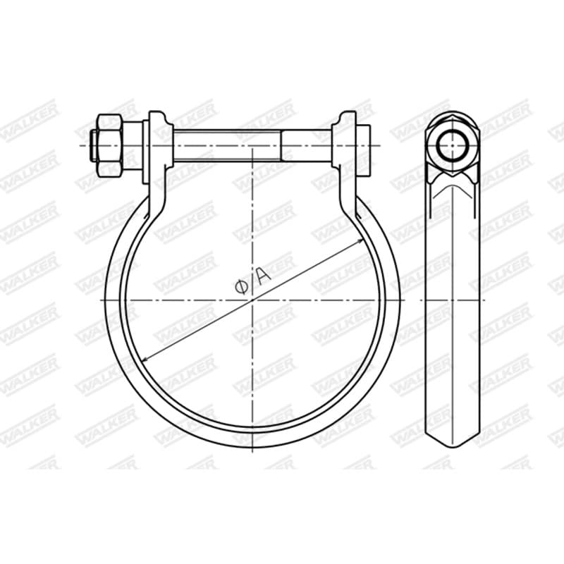 WALKER spaustukas, išmetimo sistema 80910
