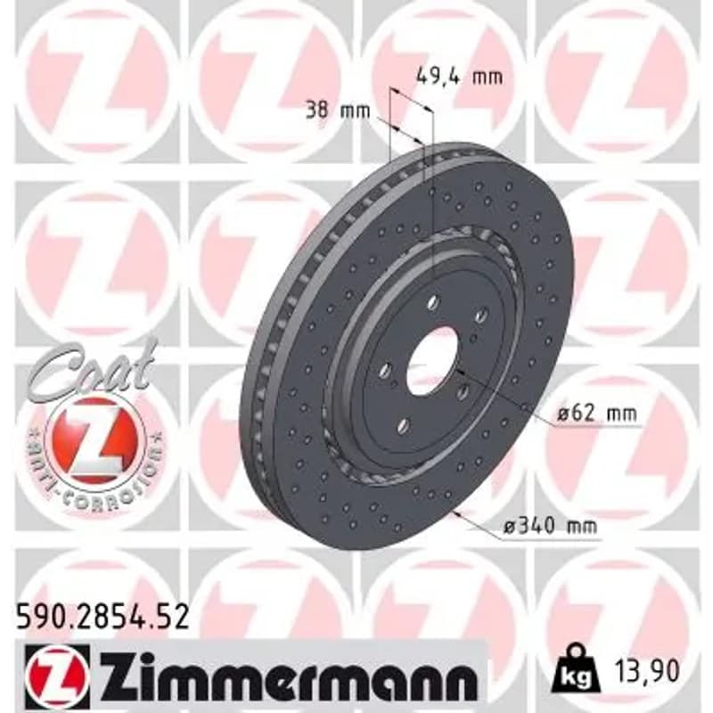 ZIMMERMANN stabdžių diskas 590.2854.52