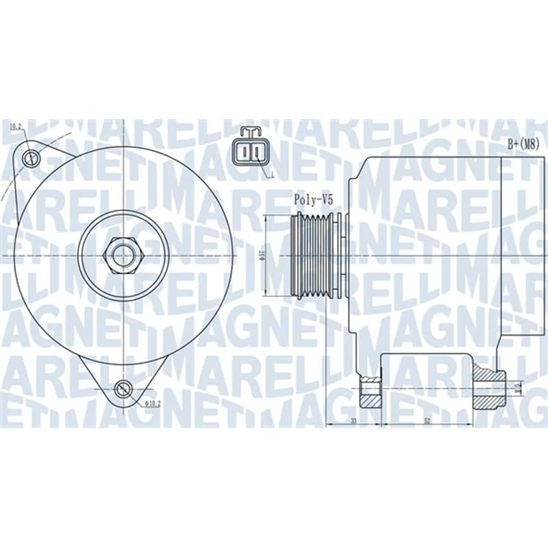 MAGNETIMARELLI kintamosios srovės generatorius 063731906010