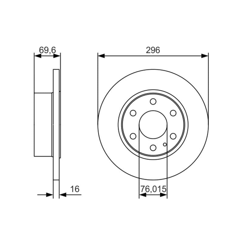 BOSCH 0 986 479 A51 stabdžių diskas