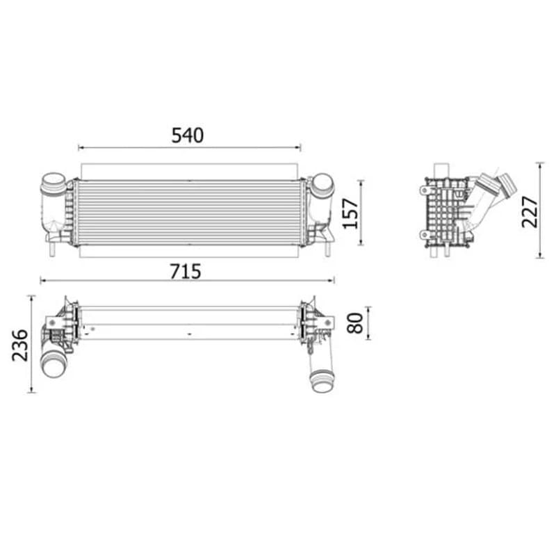 MAHLE CI 646 001P tarpinis suslėgto oro aušintuvas, kompresorius