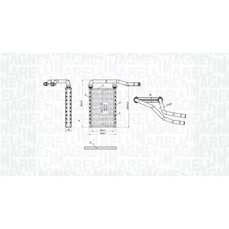 MAGNETIMARELLI šilumokaitis, salono šildymas 350218490000