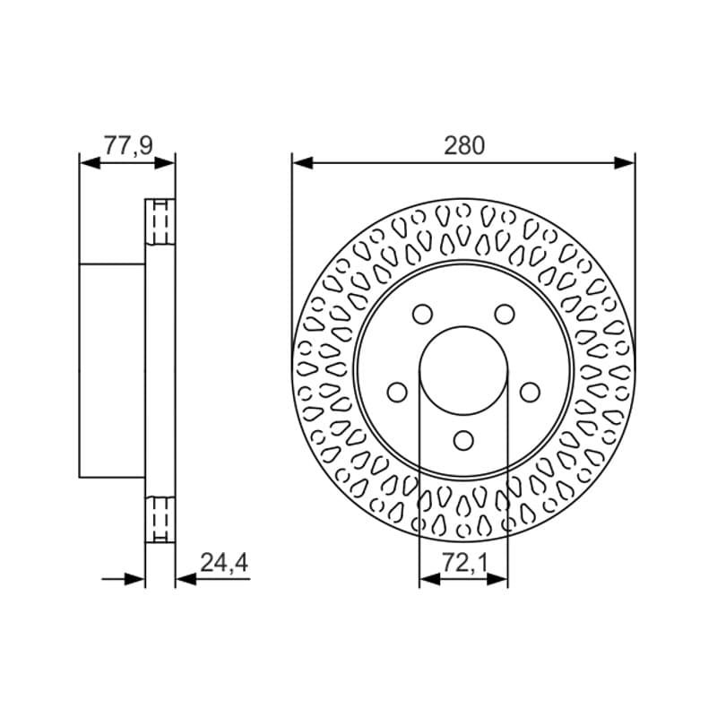 BOSCH 0 986 479 U00 stabdžių diskas