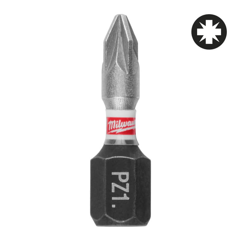 MILWAUKEE Shockwave Impact Duty™ varžtų sukimo galvutės – CD Tic Tac PZ1 x 25 mm (25 vnt.) – 4932430861 MILWAUKEE