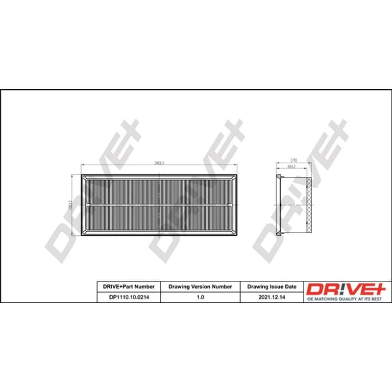 DRVE DP1110.10.0214 oro filtras