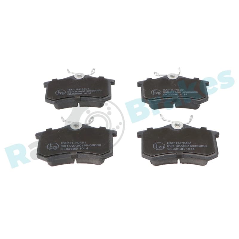 RAPBRAKES stabdžių trinkelių rinkinys, diskinis stabdys R-P0401