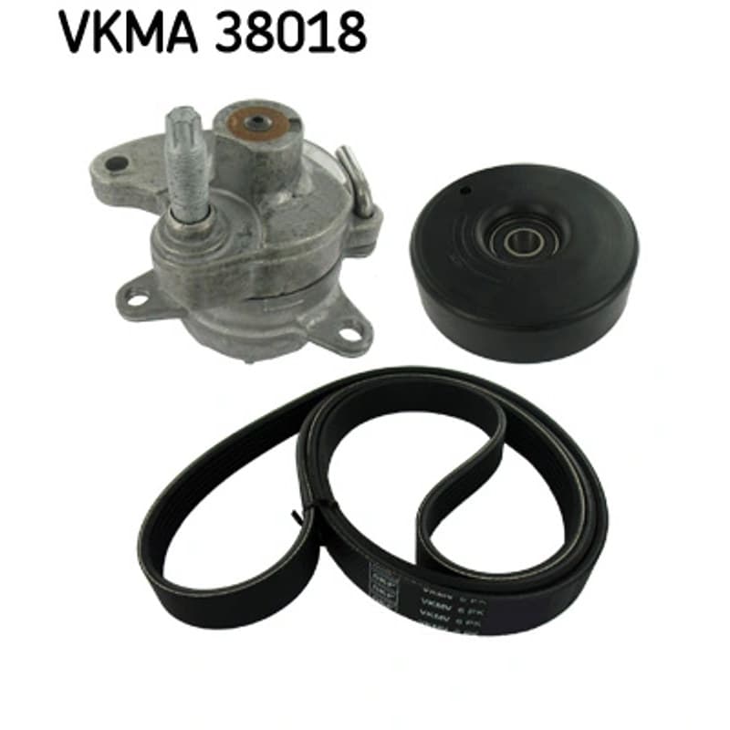 SKF VKMA 38018 V formos rumbuotas diržas, komplektas