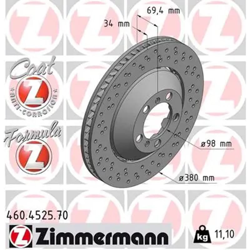ZIMMERMANN stabdžių diskas 460.4525.70