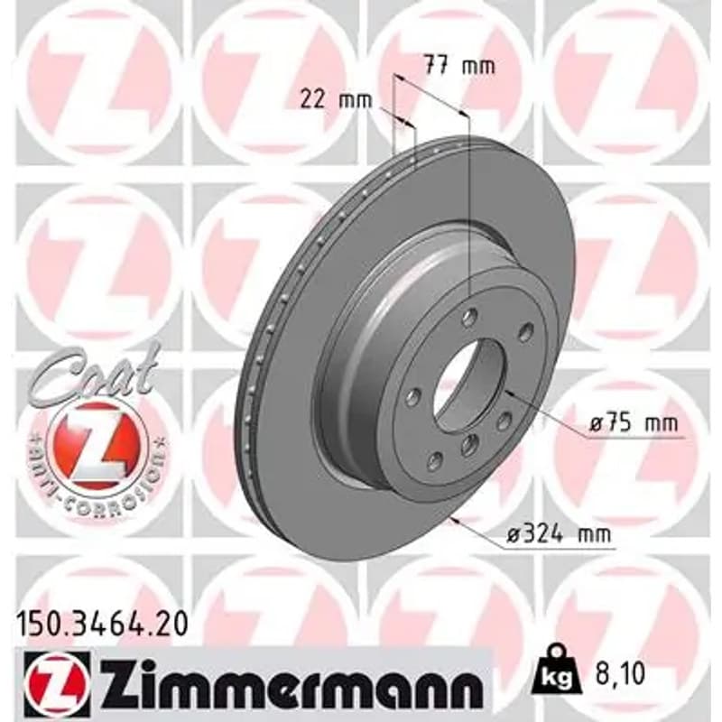 ZIMMERMANN stabdžių diskas 150.3464.20
