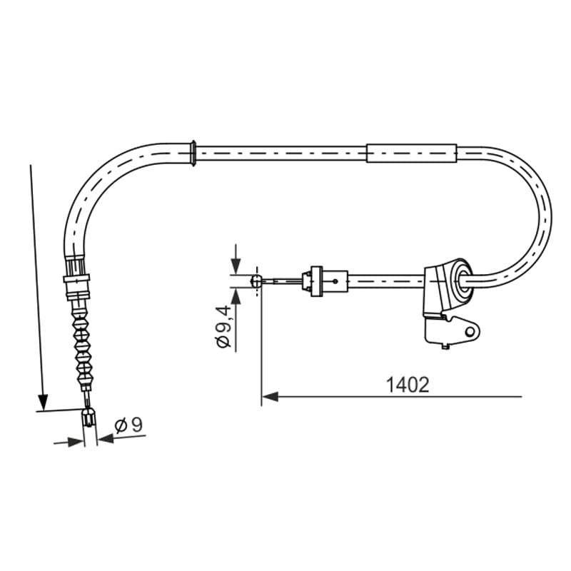 BOSCH 1 987 482 226 trosas, stovėjimo stabdys