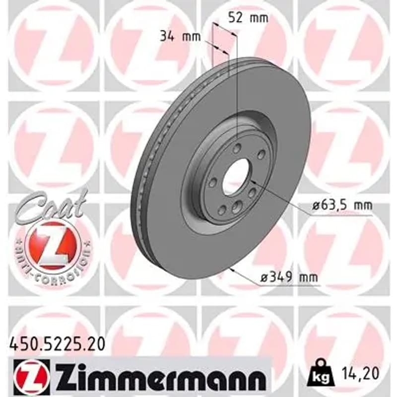 ZIMMERMANN stabdžių diskas 450.5225.20