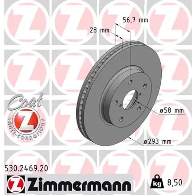 ZIMMERMANN stabdžių diskas 530.2469.20